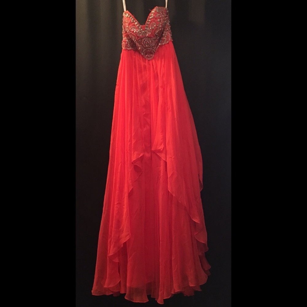 Orange Sherri Hill Dress Size 0